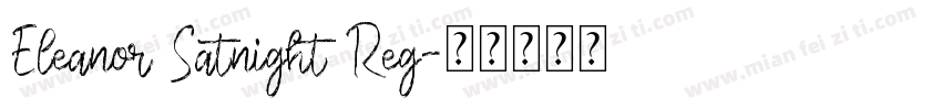 Eleanor Satnight Reg字体转换
